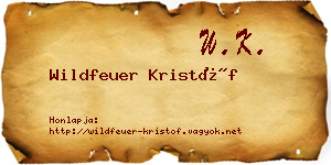 Wildfeuer Kristóf névjegykártya